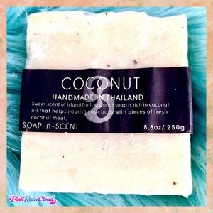 Organic Coconut Soap 8.8 oz Handmade in Thailand Natural Tropical Spa Body Bar